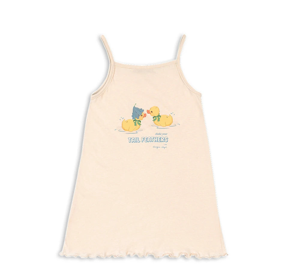 Summer Girls KS Same Style Homewear Collection Leopard Print Camisole Skirt Set Cute Pajama Vest Breathable Children's Sleepwear
