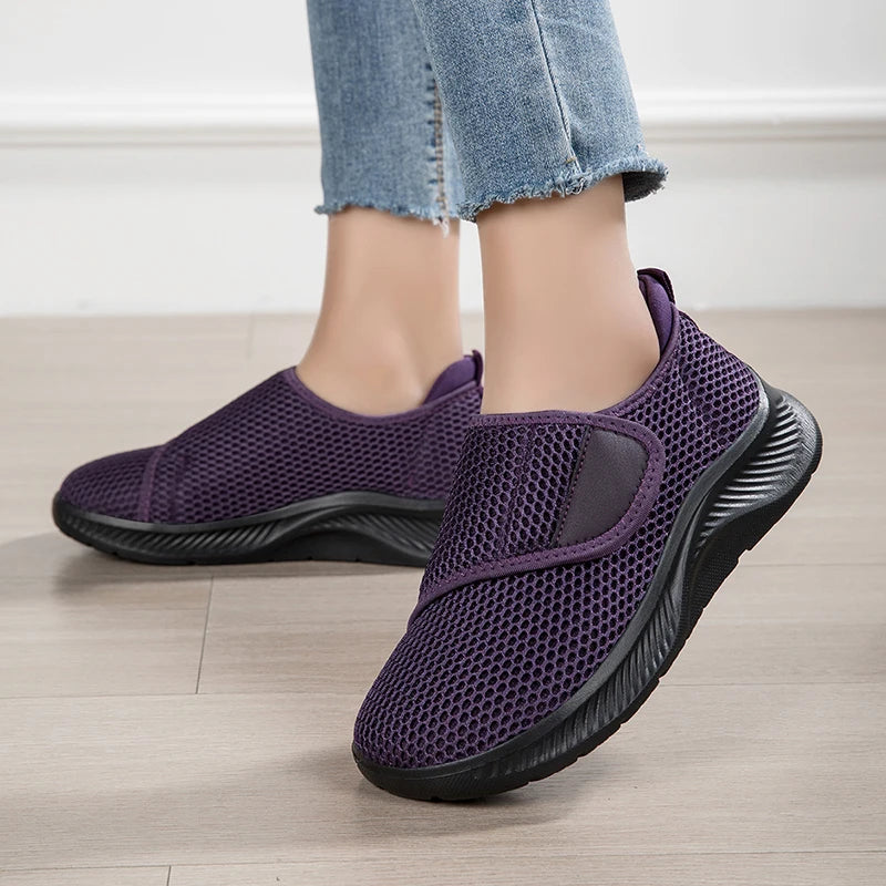 Wide Toe Box Walking Shoes Elderly Men Women Comfort Diabetic Shoes Swollen Foot Orthopedic Sneakers Thumb Eversion Pain Relif