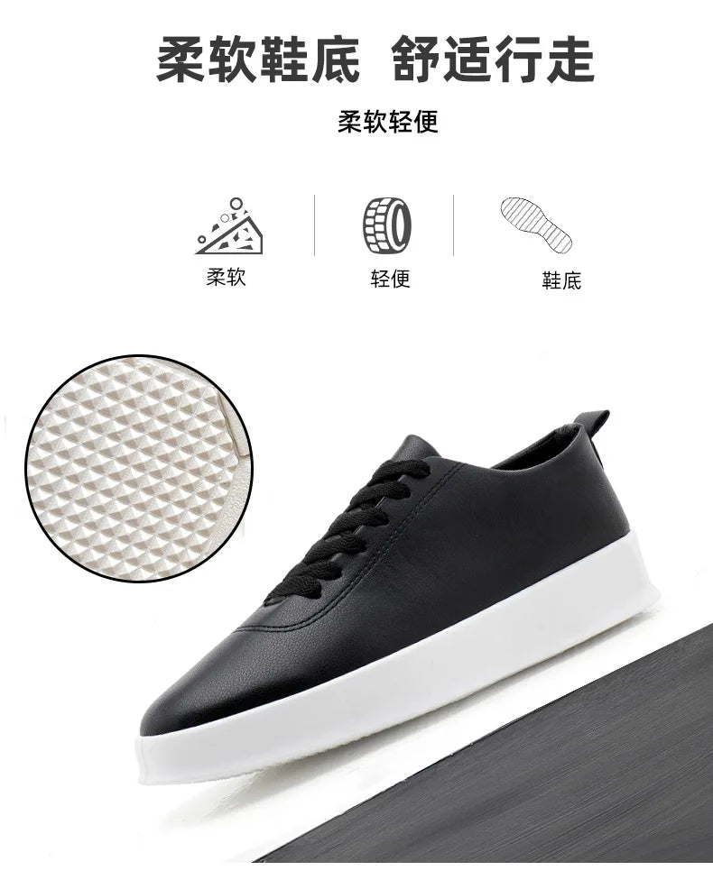 Men's Shoes Spring/Autumn Casual Sports Shoe Lace Up Man Shoe White Sneakers Shoes for Men