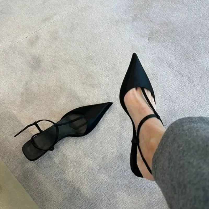 Shoes for Women Sexy Pointed Toe Women's Sandals Comfortable Low Heel Trendy Sandal Simple Versatile Large Size Pumps