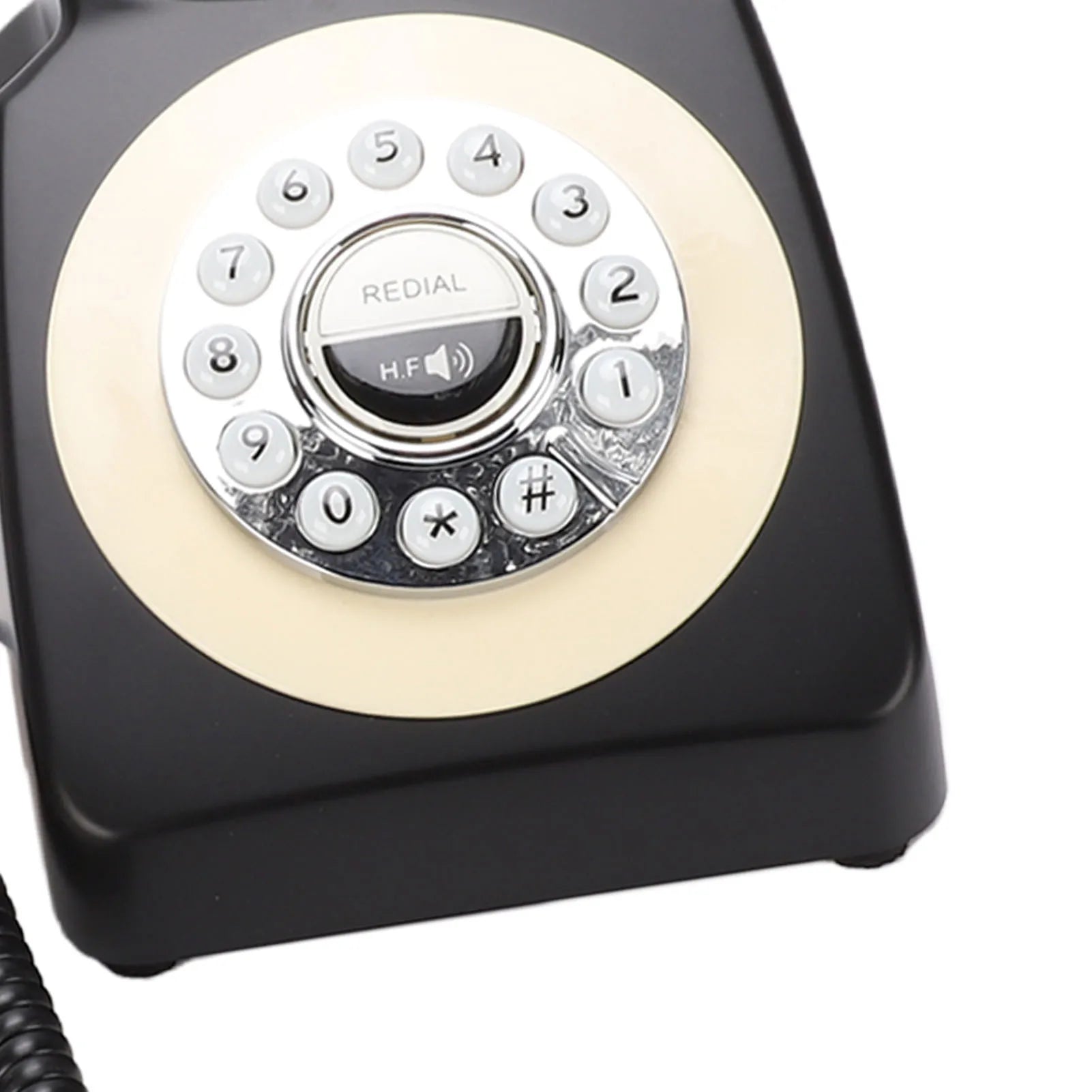 Bluetooth Retro Telephone with Handset Wireless Landline Phone for Home Support Hands Free Call and Music Playback USB Charging