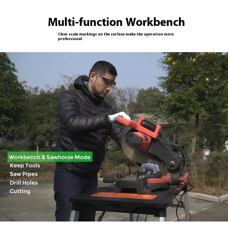 Multifunctional Folding Work Table Portable Trolley Folding Cart With Wheels Workshop Tool Outing Handcart Multifunctional Fold