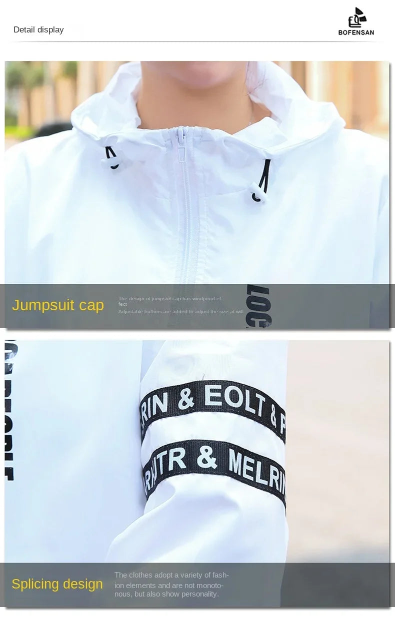 Summer  Sun-Protective Thin Jacket Men tactic Hiking Fishing Cycling Hooded Gym Sport Windbreaker Ultra Light Coats jogging