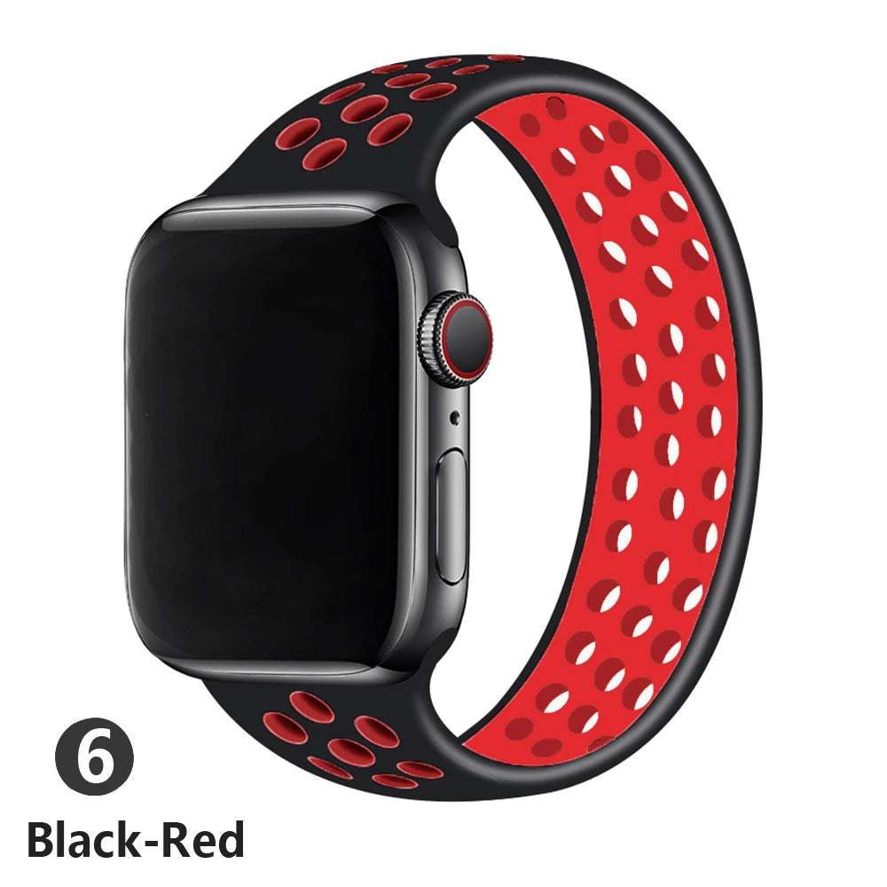 Solo Loop for Apple Watch band 44mm 40mm 45mm 41mm 49mm 46mm 42mm Silicone bracelet iWatch Series SE 6 7 8 ultra 2 3 10 11 strap