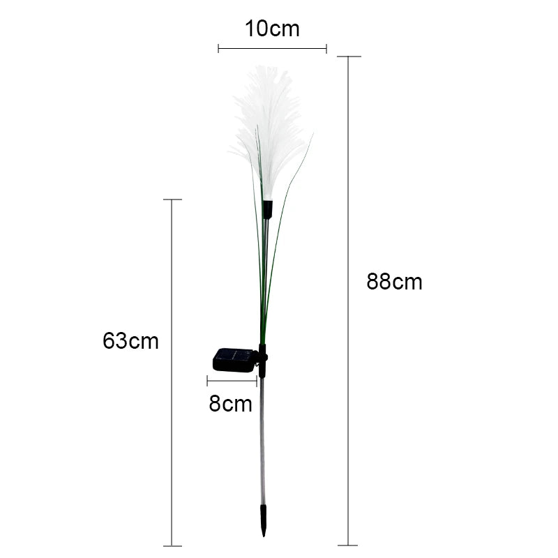 1-4 LED Solar Garden Lights Outdoor Waterproof Reed Light Solar Powered Lamp Christmas Yard Lawn Garden Decoration Path Lighting