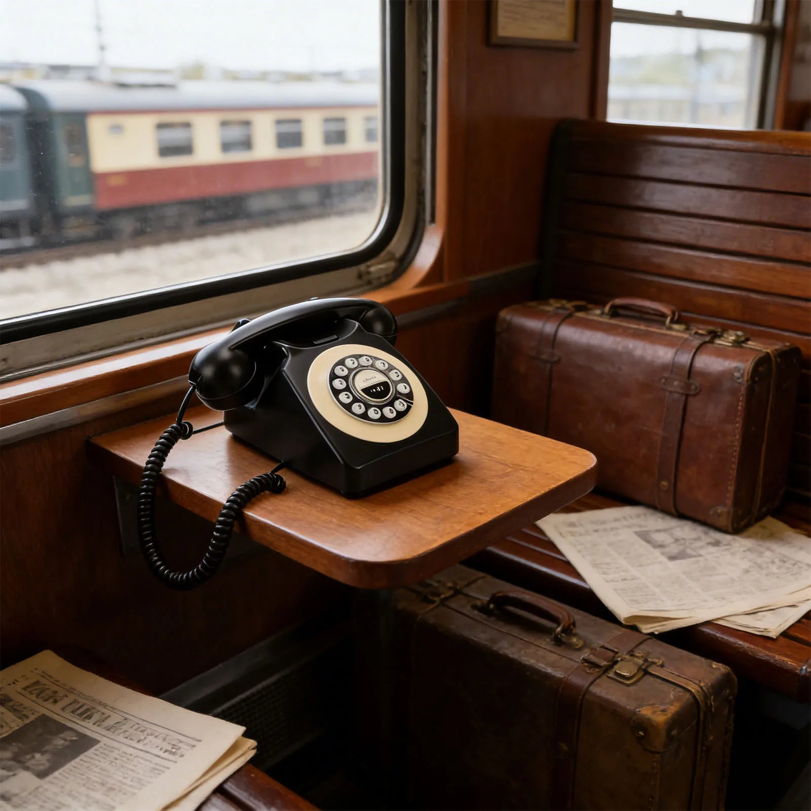 Bluetooth Retro Telephone with Handset Wireless Landline Phone for Home Support Hands Free Call and Music Playback USB Charging