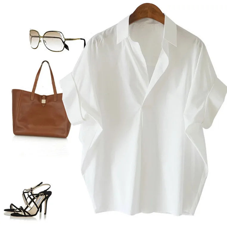 Women Summer Tops Tees Sexy Vintage Blouse Chiffon Ruched Short Sleeve Shirt Ruffles T Shirts Loose Casual Tees