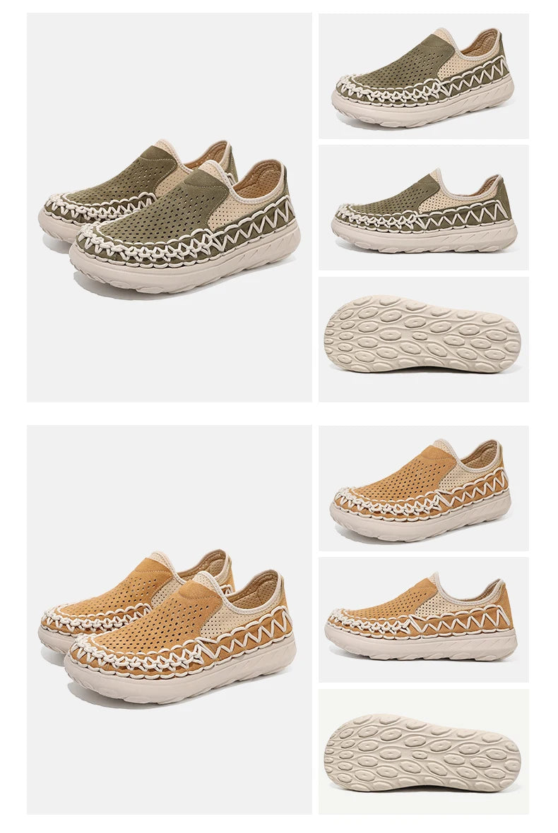 Summer Hand-woven Men's Shoes Fashion Men Casual Shoes Brand Designer Men Sneakers High Quality Outdoor Flats Driving Shoes