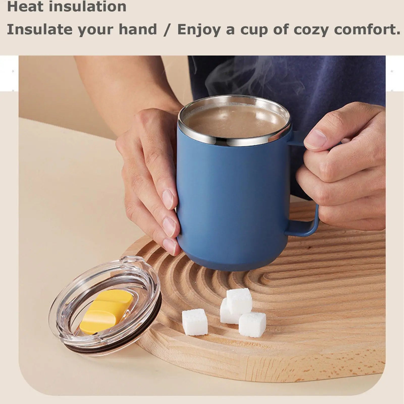 450ml Thermal Coffee Mug Insulated Coffee Mug Stainless Steel Mug Milk Coffee Cup Leak-proof Drinking Cup Thermal Mug Water Cup