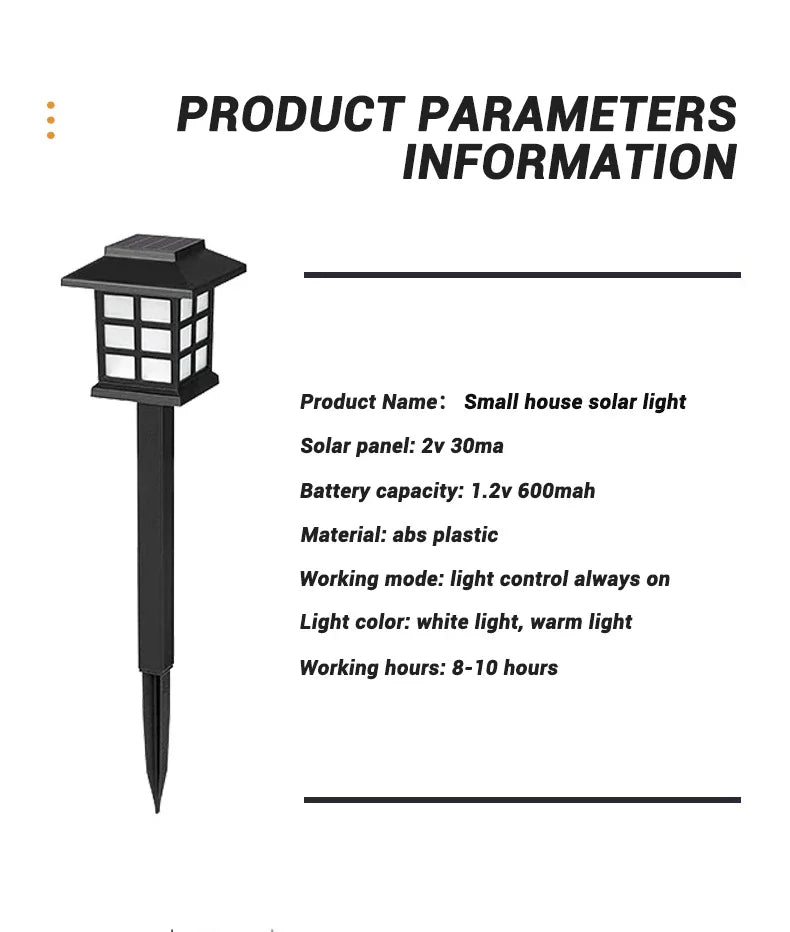 Outdoor Solar Lights Garden Lights Solar Powered Lamp Lantern Waterproof Landscape Lighting Pathway Yard Lawn Garden Decoration