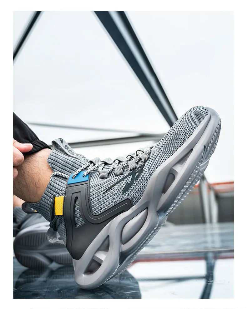 2025 New Safety Shoes Men Boots High Top Work Sneakers Steel Toe Cap Anti-smash Puncture-Proof work Boots Indestructible Shoes