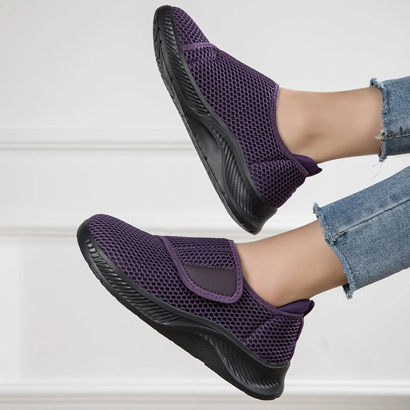Wide Toe Box Walking Shoes Elderly Men Women Comfort Diabetic Shoes Swollen Foot Orthopedic Sneakers Thumb Eversion Pain Relif