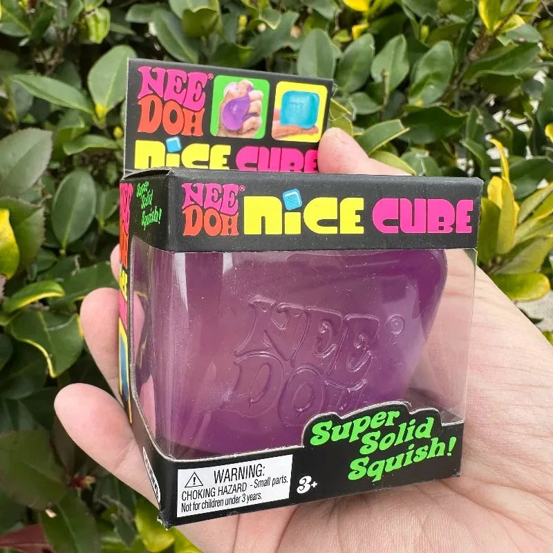 Needoh Nice Cube Sensory Stress Reliever Fidget Tool for Anxiety & Focus Desk Sensory Cube for Adults & Kids Stress Ball