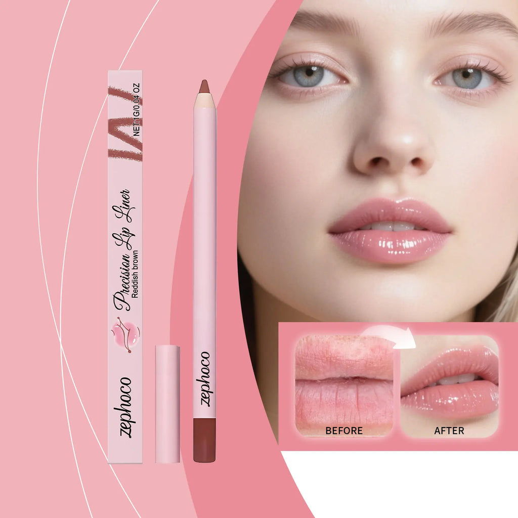 Long Lasting Waterproof Matte Lip Liner Peel-Off Lip Tattoo Tint Precise Reddish Brown Lip Contour Stain New