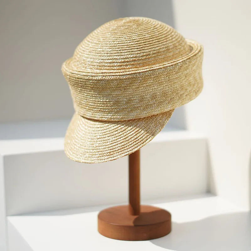 Summer Sun Woman Hat Irregularly Straw Hat Visor Hat Newsboy Hat Outdoor Activities Street Beach Travel Derby Hats Base