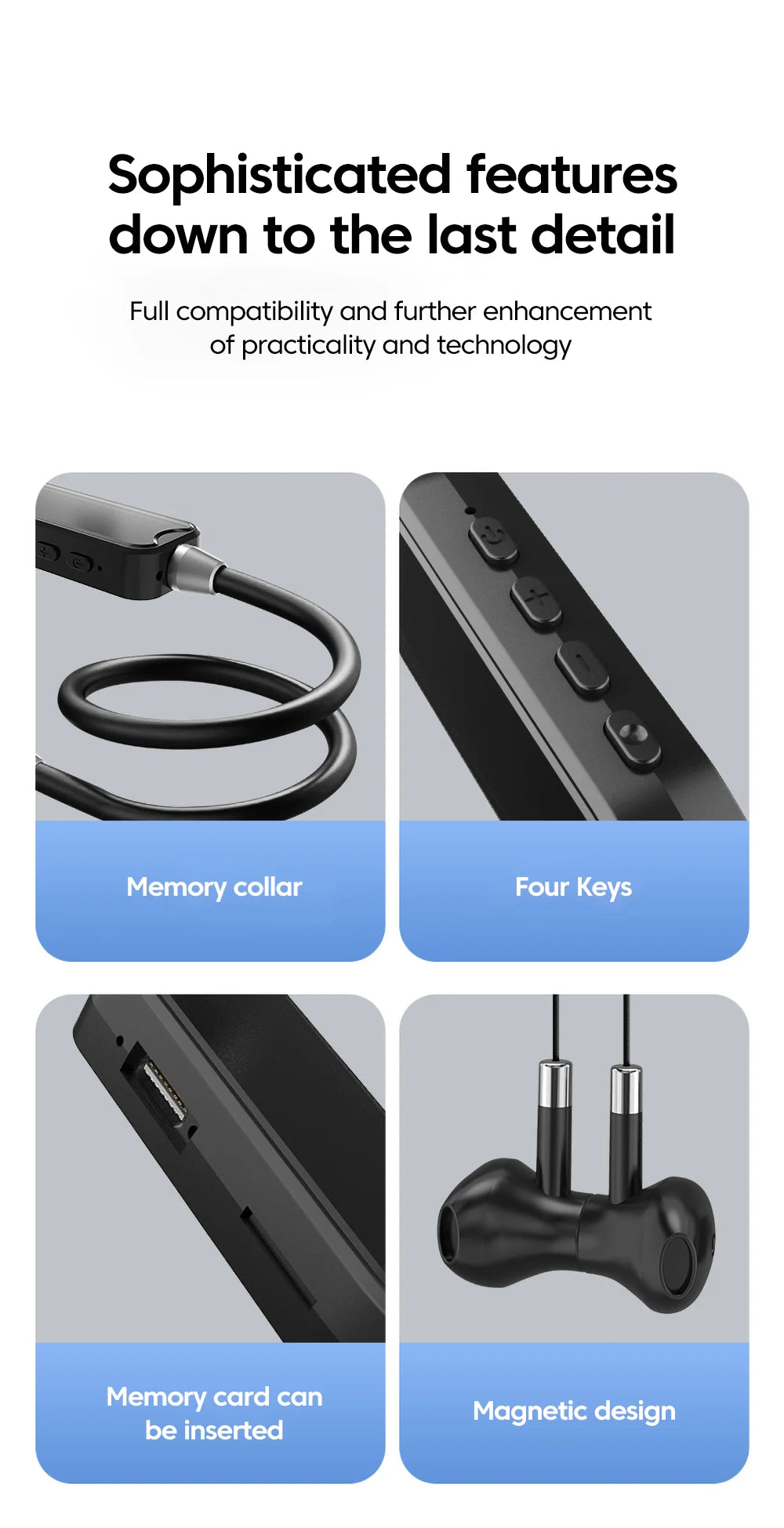 Bluetooth 5.4 Wireless Earphones Neck Mounted Headphones Gaming LED Display Hifi Stereo Sports Headset Halter Magnetic Earbud