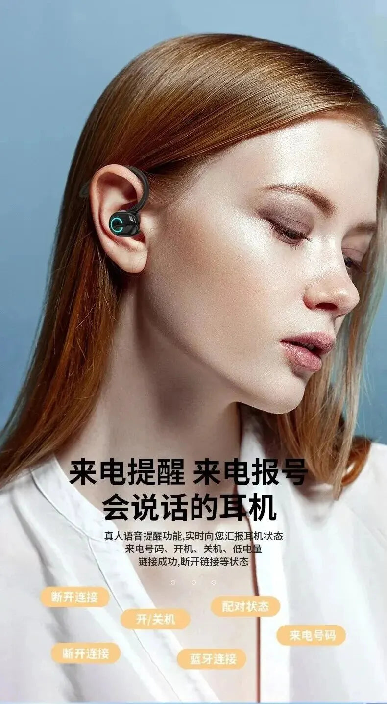 Wireless Bluetooth 5.0 Earphones HIFI Stereo With HD Mic Handsfree Headset Business Car Call Headphone For iPhone Xiaomi Huawei