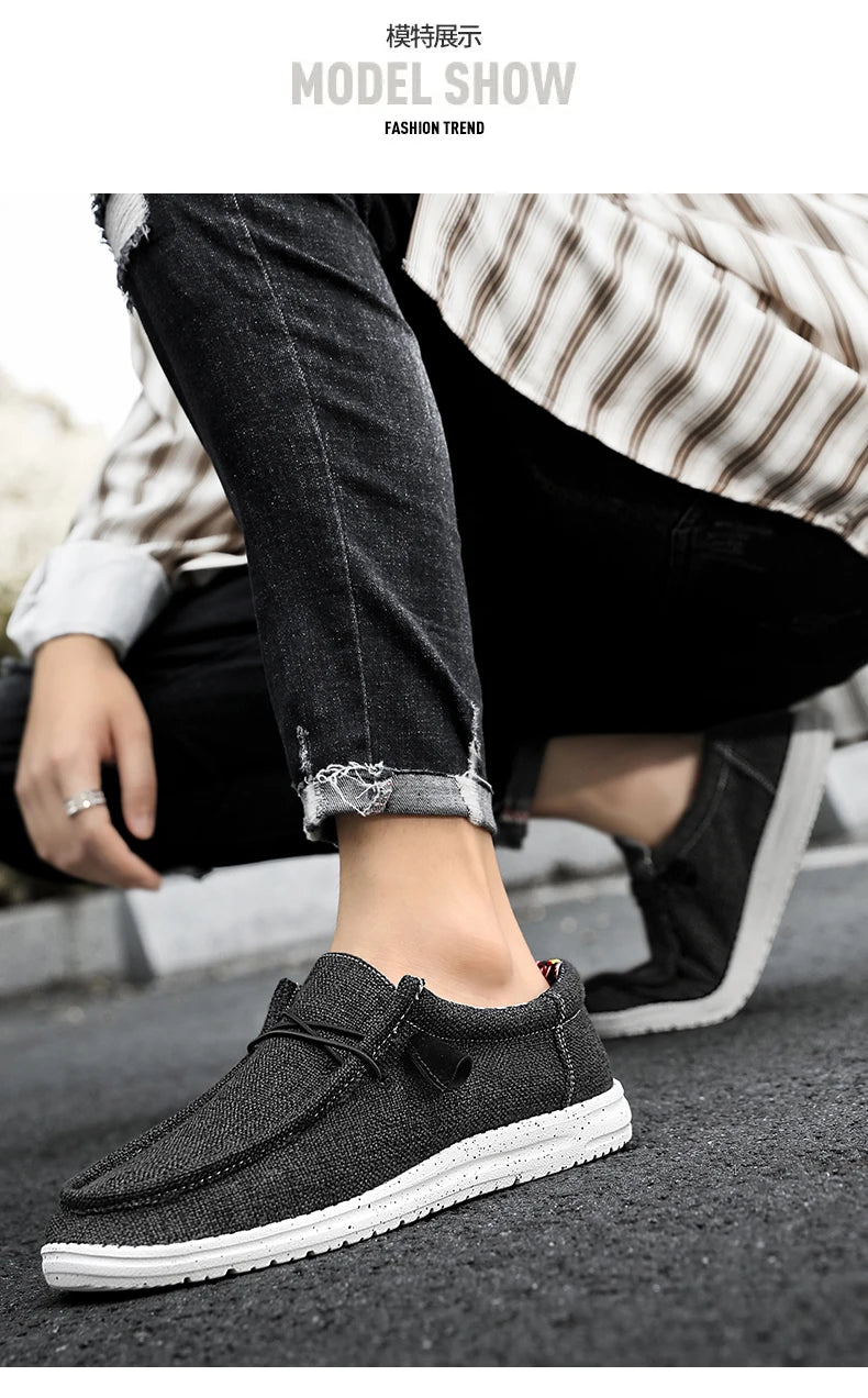 Men Casual Shoes Breathable Lightweight Slip-On Flats Simple Comfortable Solid Color Soft Sole Shoes Men Shose For Sale Loafers