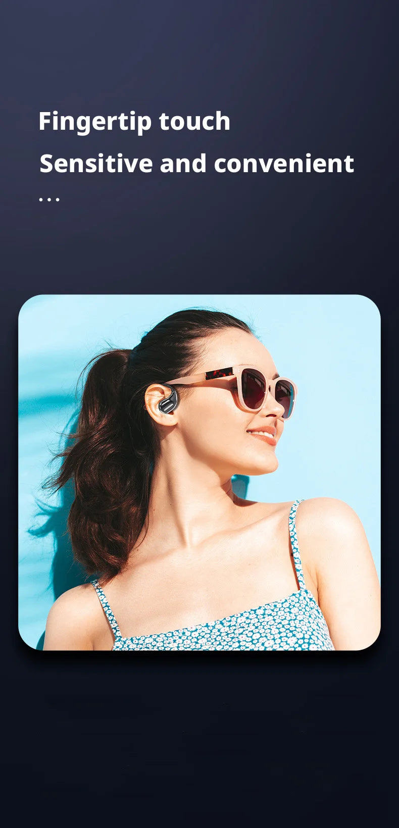 Bluetooth 5.4 Ear Hook Wireless Earphones TWS HiFi Stereo, Waterproof LED Display, Long Standby Touch Control Earbuds for Sports