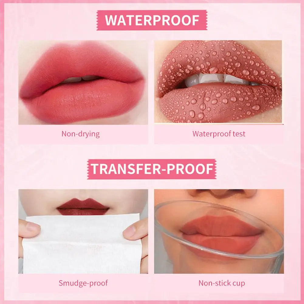 Lakerian Water Lip Stain Moisturizing Water Tint Lip Glaze Long Lasting Hydration Non-Stick Waterproof Lip Tint Natural Makeup