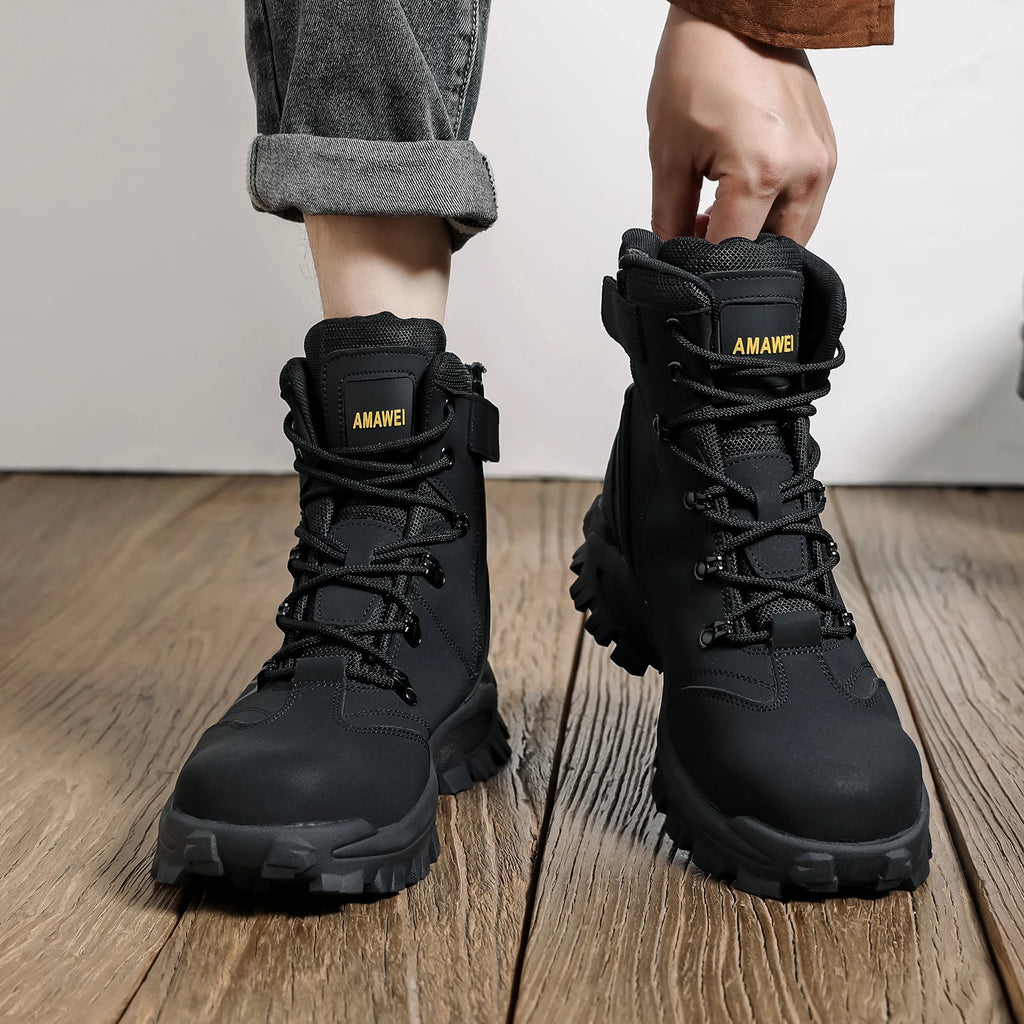 Steel Toe Safety Shoes Men's High Quality Industrial Work Boots Man Work Protection for the Feet Work Wear Free Shipping