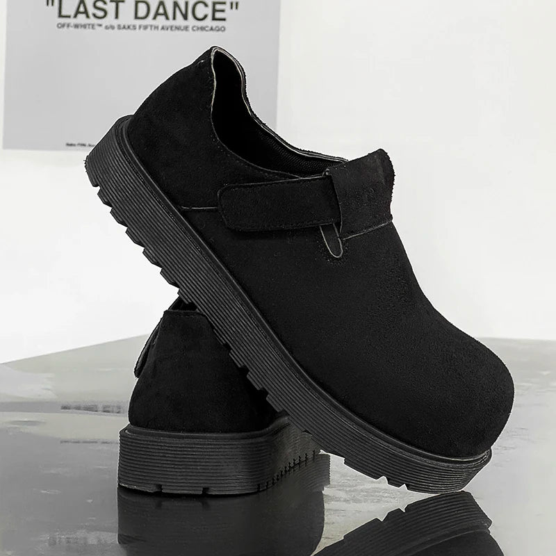 Spring and Autumn Men's Derby Shoes‌ – New Design, Height-Increasing, Stylish, Comfortable for Walking, Casual Flat-Toe Loafers