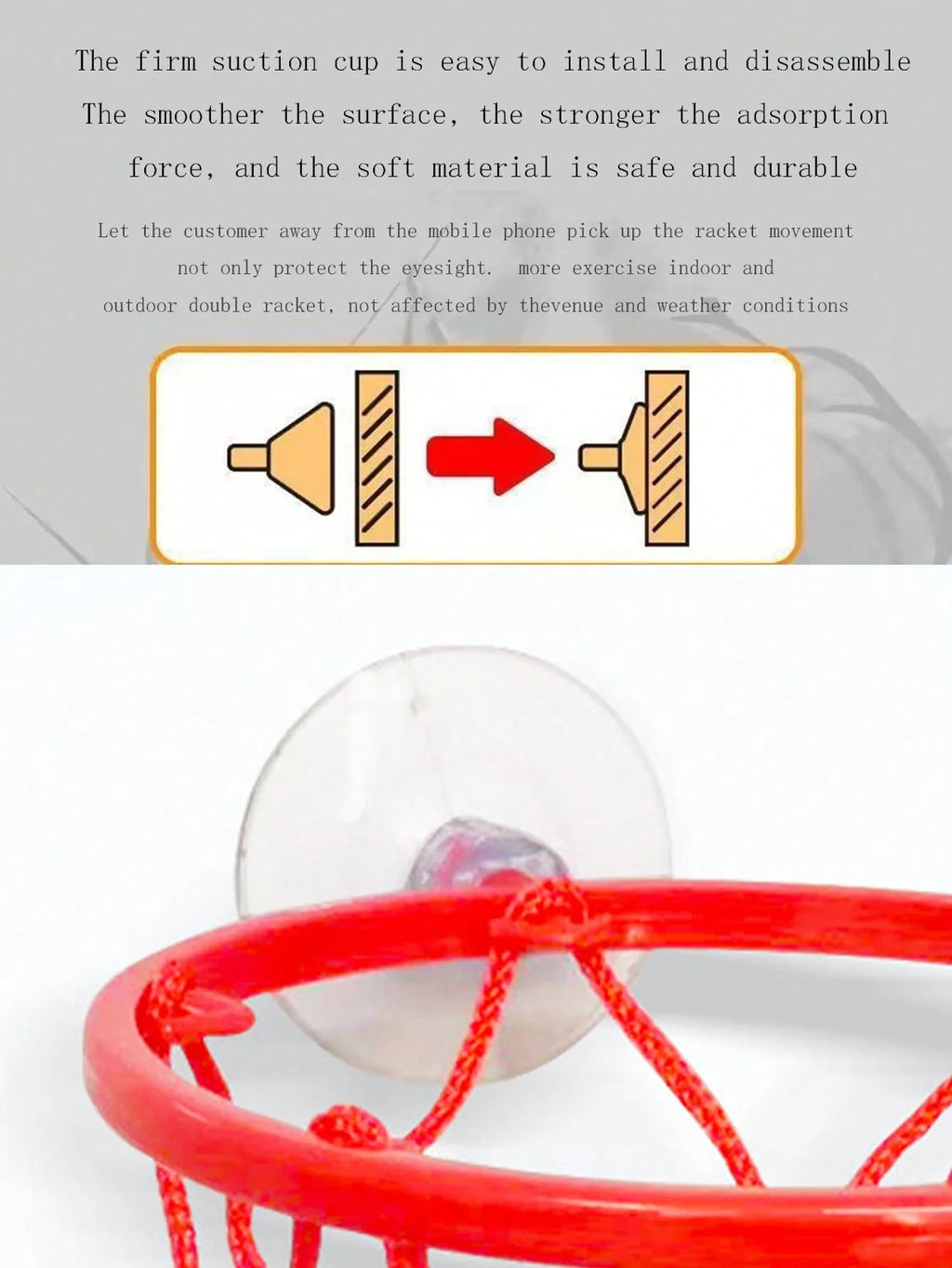 Small Basketball Set Coordinated Wrist Solid Rubber Elastic Ball Children's Exercise Shooting Table Game Toy