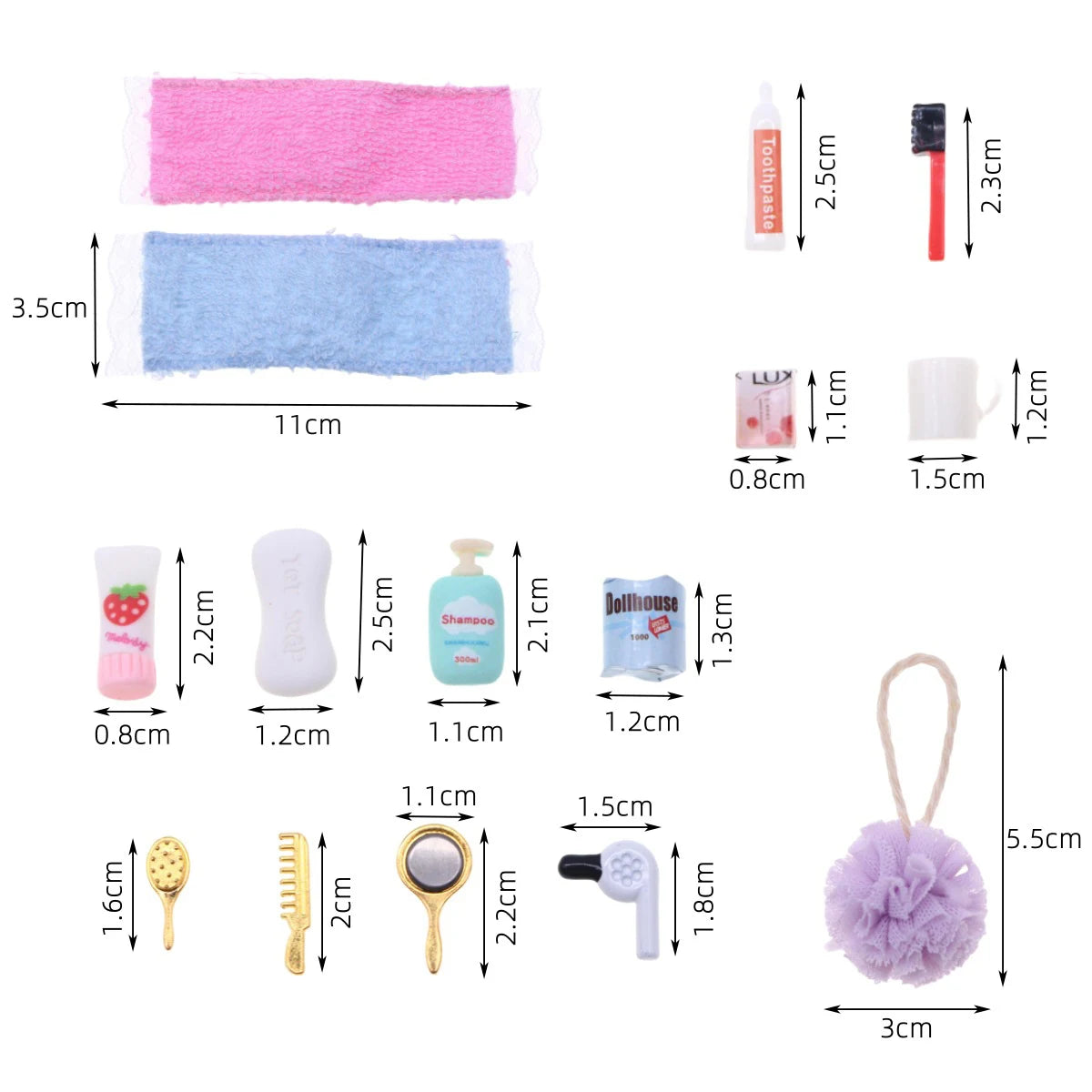 1Set Dollhouse Mini Cosmetics Lipstick Perfume  Miniature Fashion Scene Doll Toiletry Model Accessories Mini Beauty Props