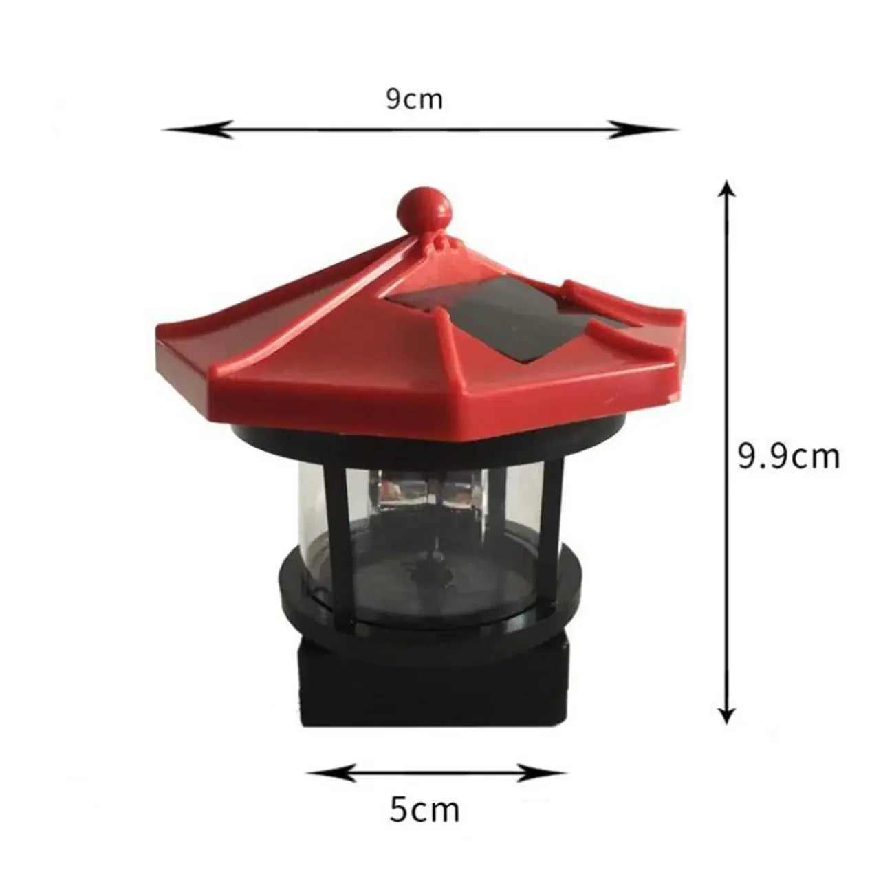 Solar power LED Beacon LIght with Rotating Light Beam Lighthouse Solar Light Home Garden Decoration Fence Lawn Lamp Fairy
