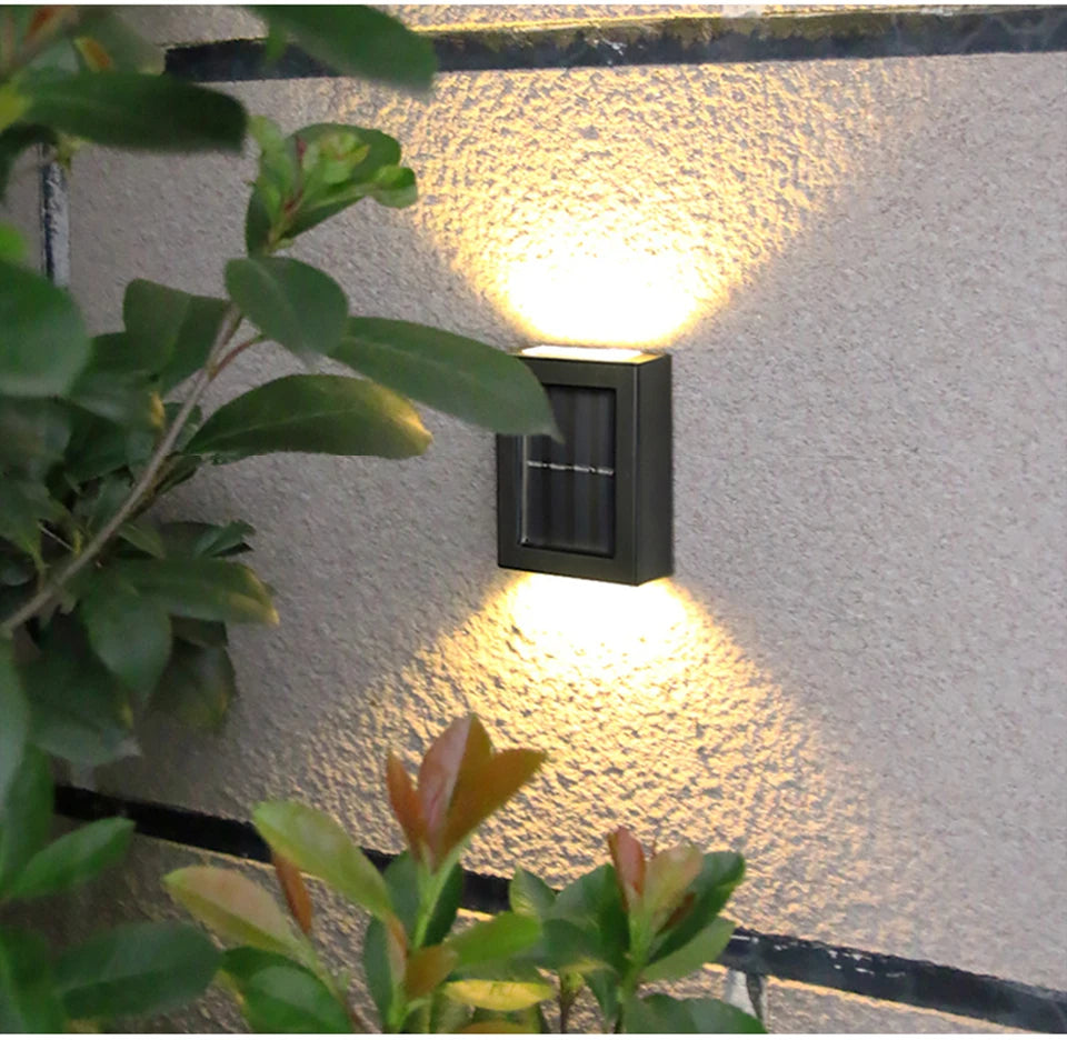 Solar Up and Down Spot Lights Outdoor Street Wall Light Waterproof Solar Lamp For Garden Street Balcony Yard Porch Decorative