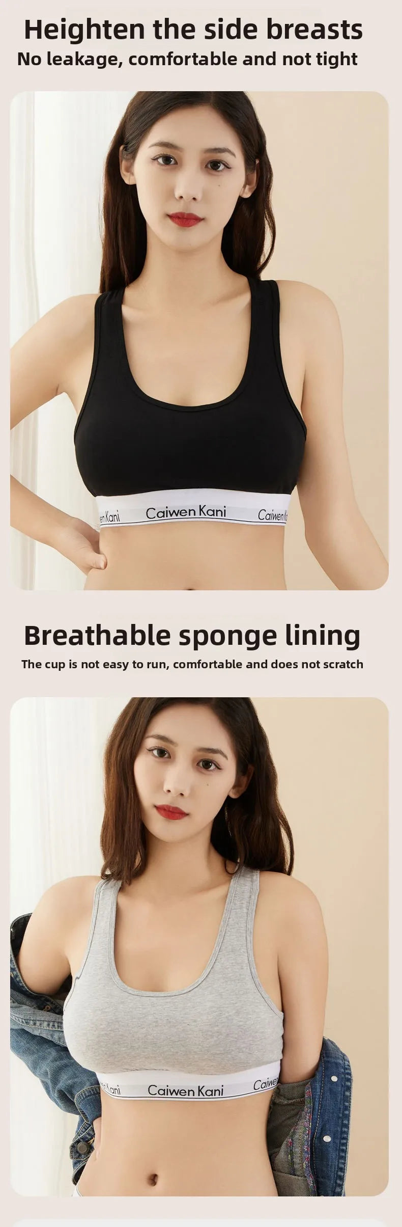 Women Bra and Panty Set Japanese Style Thin Push Up No Underwire Cotton Sexy Underwear Set for Teens
