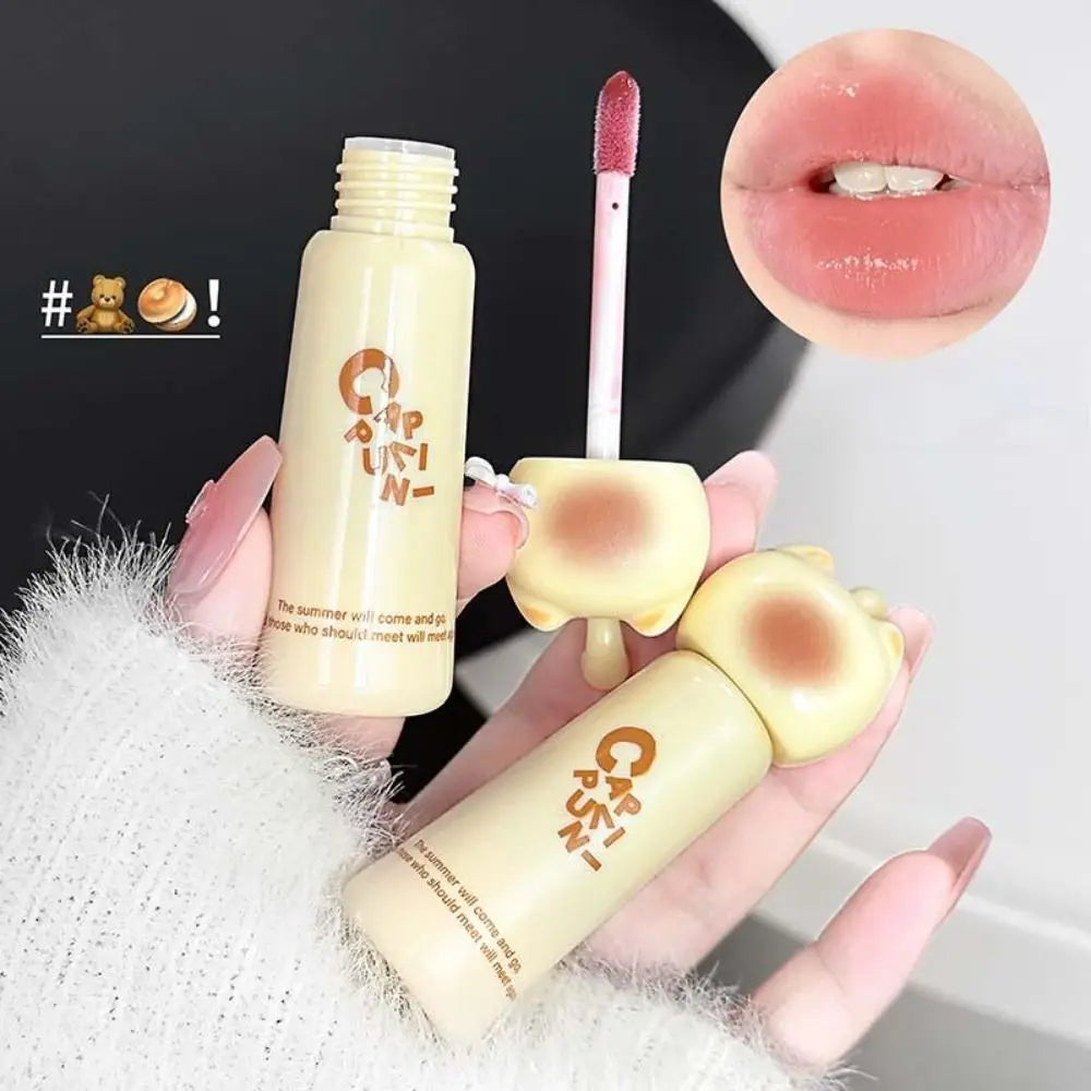 New Moisturizing Cat Lip Gloss Long Lasting Highly Pigmented Lip Stain 4 Shades Water Light Glossy Lip Makeup Beginners