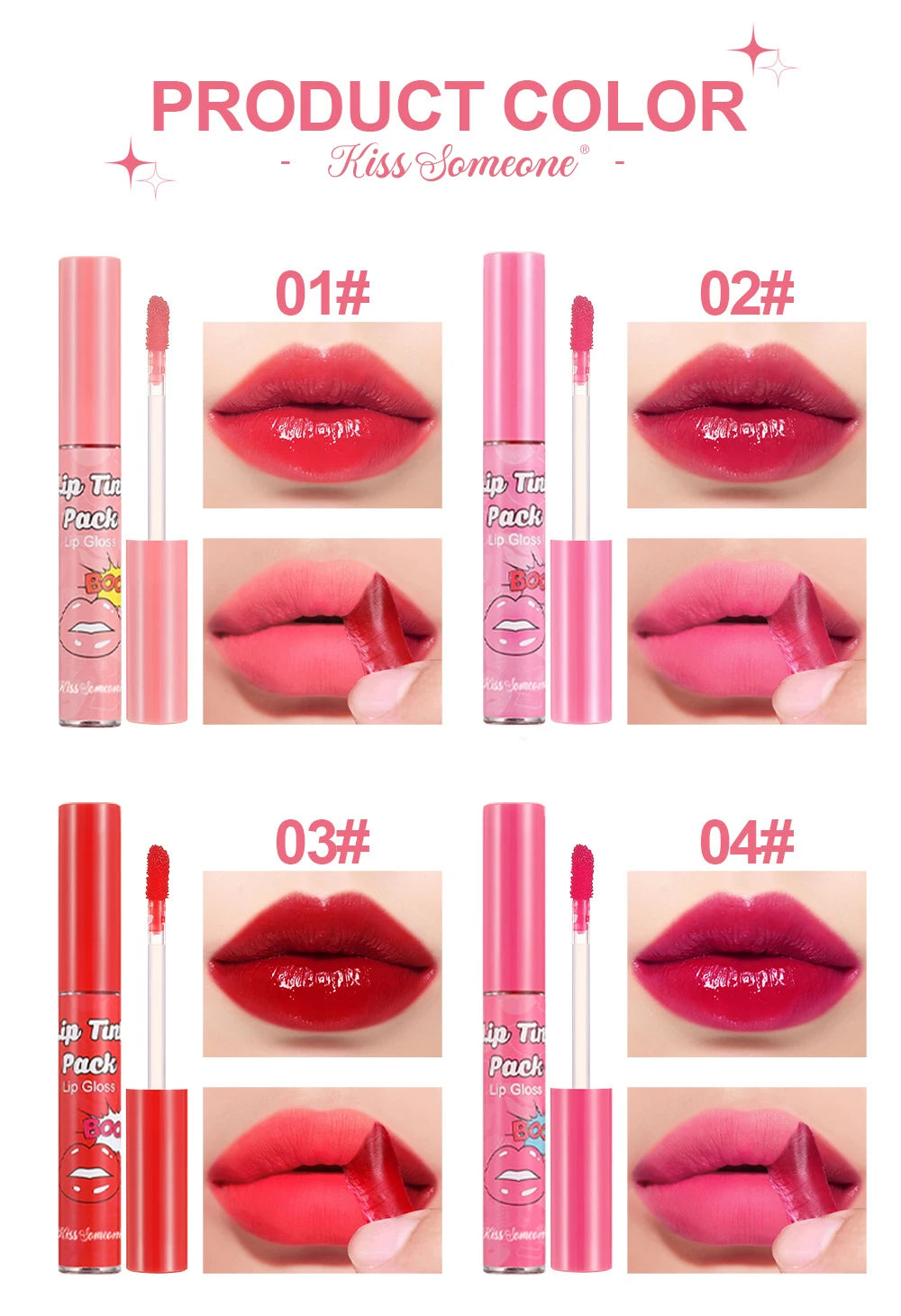 6pcs/1set Lip Stain, Peel Off Lip Stain Set, Long-Lasting, Moisturizing, Non-Drying,Smudge-Proof