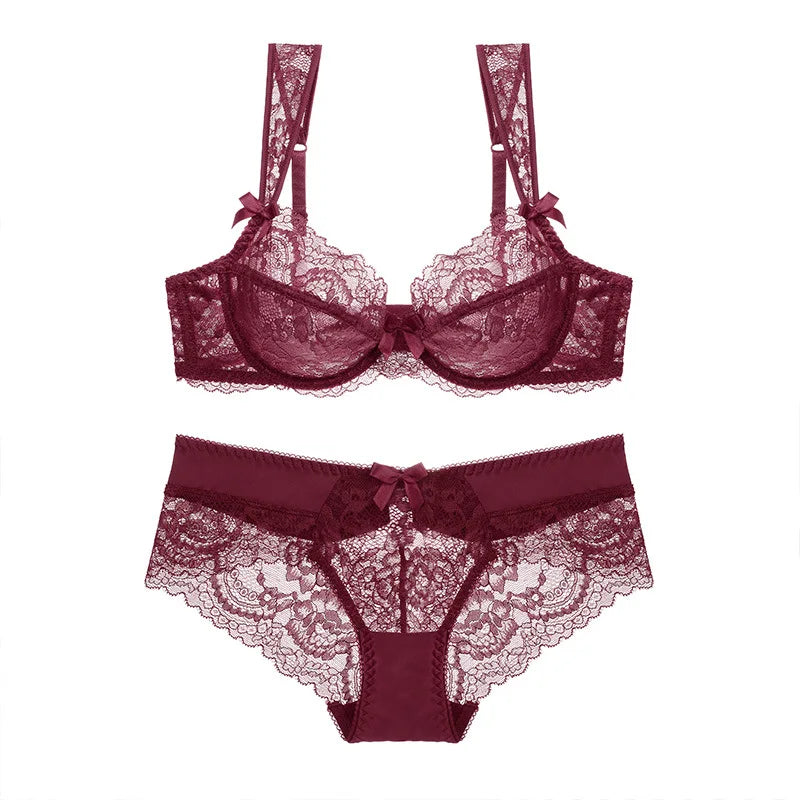 Bra Set Girls Women Bralette Sexy Underwear Brassiere French Lace Thong Backless Bras Temptation Lingerie Panties Sets