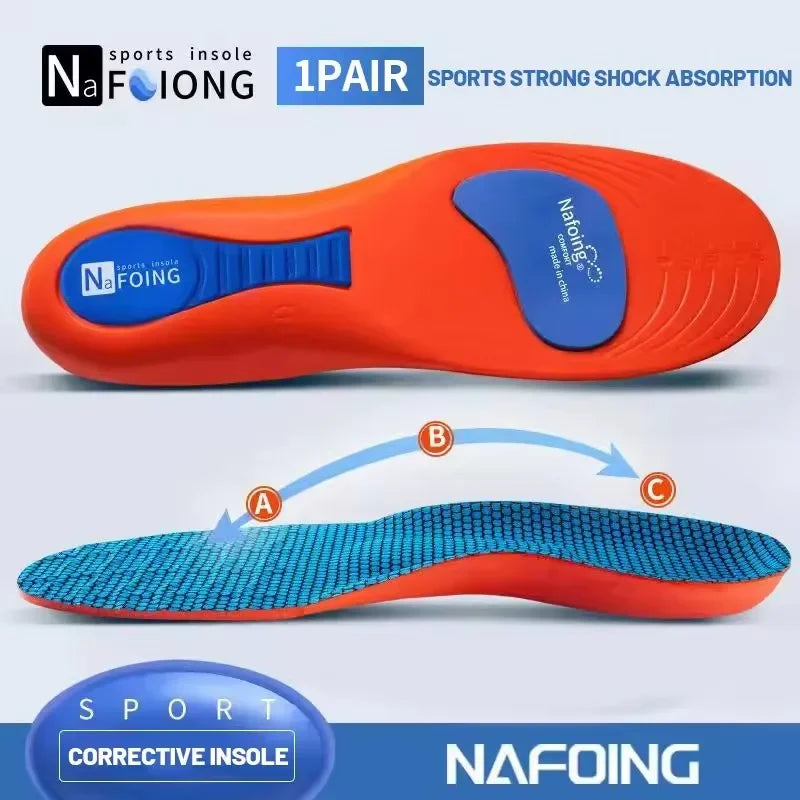 Orthopedic Insoles Feet Sport Shock-absorbing Insole Shoes Arch Support Plantar Fasciitis Templates Pads Men Women Sole Insoles