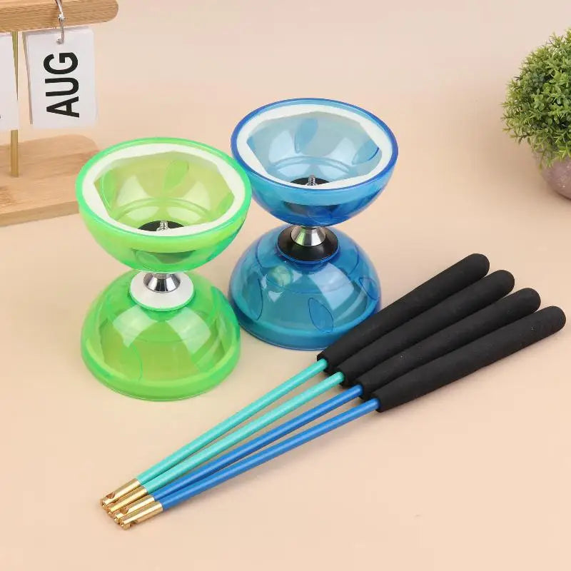 1set Portable Diabolo Chinese Yoyo Diabolo Set Professional Fitness Gear For Adults Kids Elderly Outdoor Indoor Agility Exercise