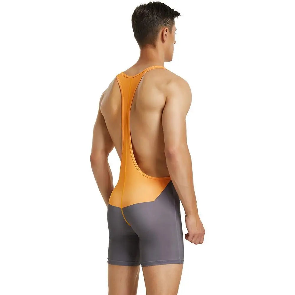 SEOBEAN Mens Undershirts Bodysuit Wrestling Singlet Fitness Workout One-piece Vest Bodywear Underwear Bodybuilding Jumpsuit