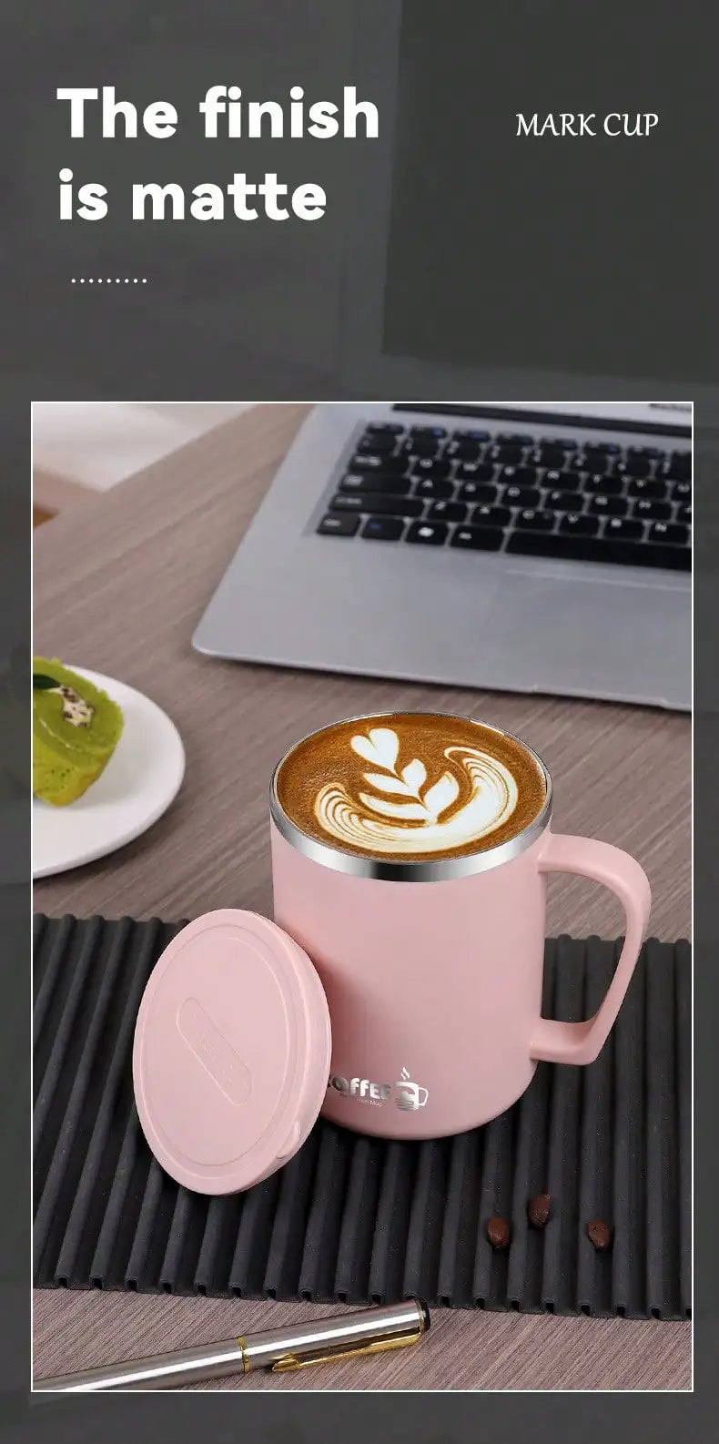 Portable Thermal Mug 304 Stainless Steel Double Wall Insulated Drinking Cup With Handle Anti Scald Sealed Tea Milk Coffee Cup