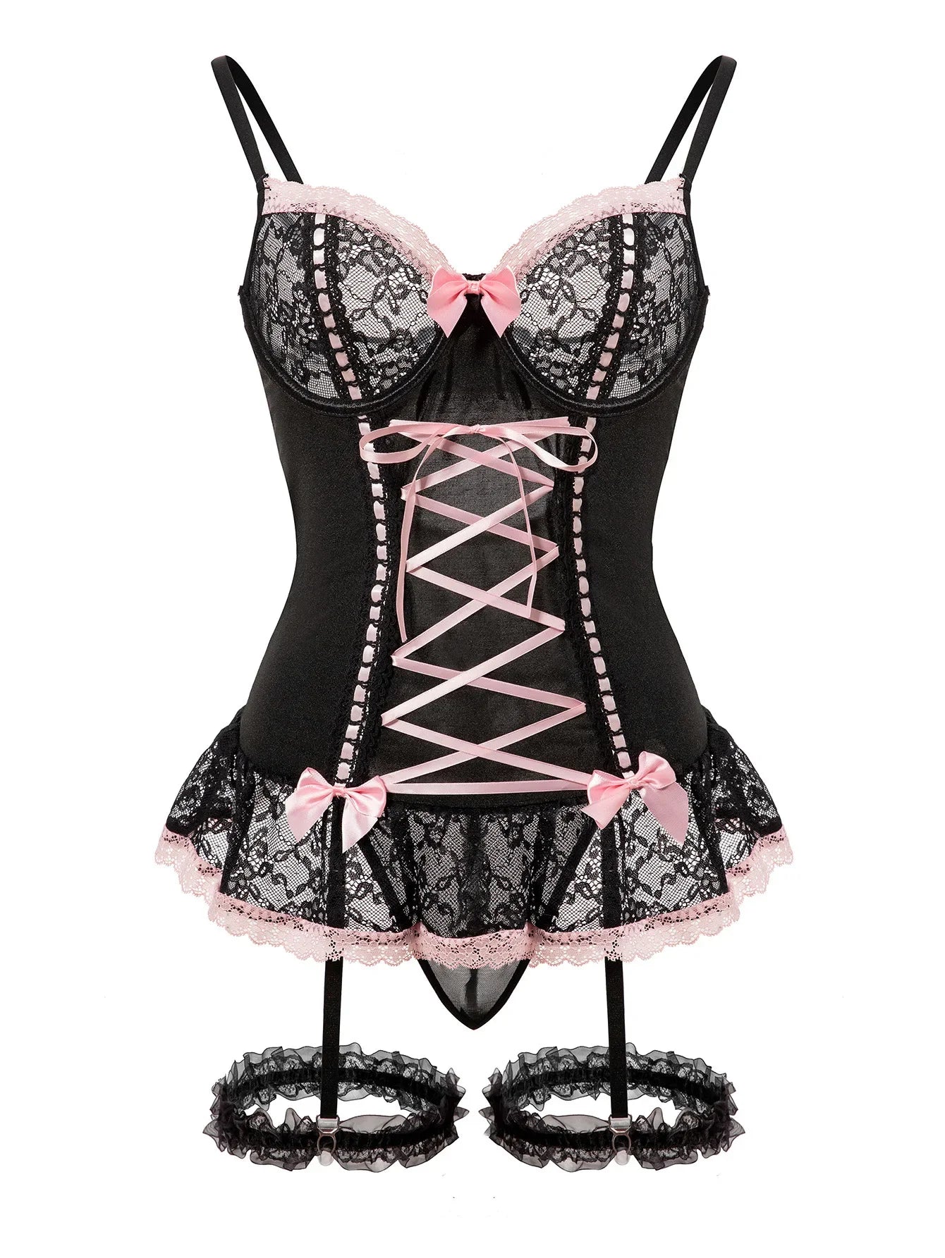 Women's Sexy Bra Set Erotic Underwear Set Porno Lingerie Lace Bralette Bra and Panty Garter Set Sex Hot Erotic Sleepwear