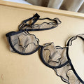 Lingerie Brodée Ultra-Fine Sexy Européenne Minimiseur Pour Gros Seins Dentelle Transparente Amincissante Pure Séduisante 32-38