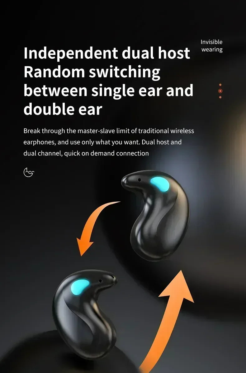Bluetooth Wireless Headphones Earbuds Ear Hooks Bluetooth Earphones Bass Noise Reduction Earbuds HiFi Stereo Headsets