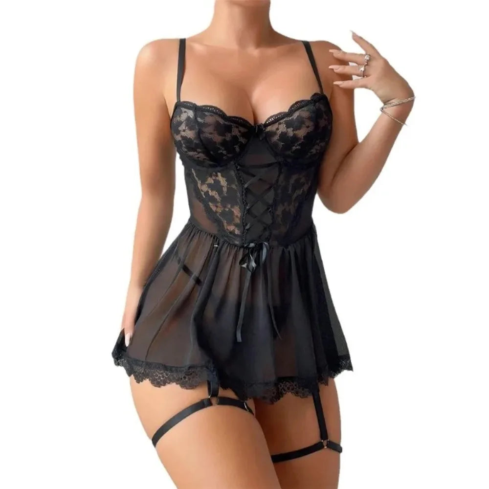 Erotic Sexy Lace Bra and Panty Set Underwear Transparent Bra Exotic Sets Sexy Thong Woman Porn Fancy Sensual Luxury Lingerie