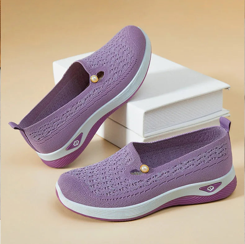 Shoes for women 2026 Spring Autumn hot casual shoes with soft soles lightweight single shoe for women breathable mother shoes