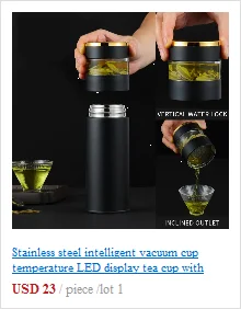 Portable Double Layer Thermal Mug Food Thermos For Tea With Heating Display Cup Stainless Steel Water Bottle Cups Of Hot