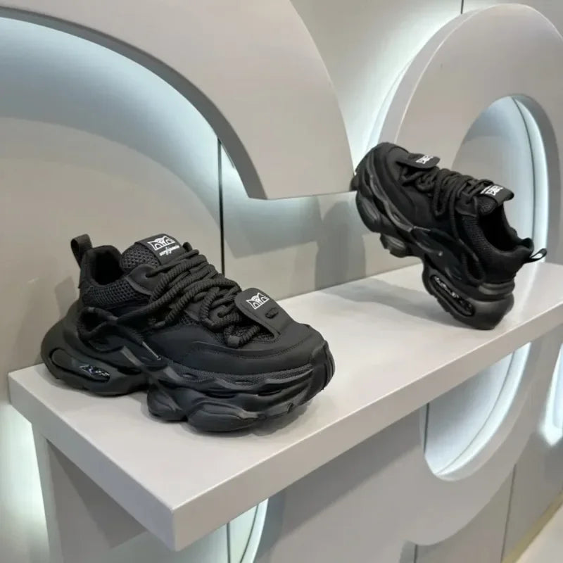 New Trendy Men's Shoes Thick Soled Tall Fashion Casual Shoes Comfortable Soft Soled Mountaineering Sports Shoes Sneakers Men