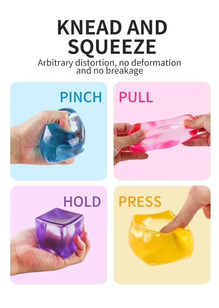Needoh Nice Cube Sensory Stress Reliever Fidget Tool for Anxiety & Focus Desk Sensory Cube for Adults & Kids