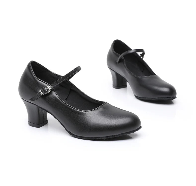 New women's dance shoes Latin party Social Dancing tango jazz elegant dance shoes closed toe black modern dance shoes 35-45