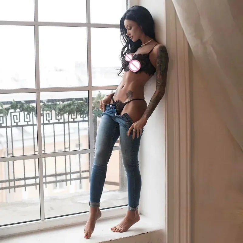 Female Underwear Bra Set Women Lace Perspective Three-point Bikini Ultra-thin Hollow Out Bra and Panty Set Sexy Lingеrie Set