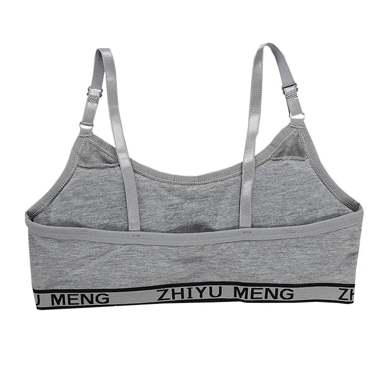 Teenag Girls Training Bras Panties Sets Kids Cotton Underwear Set School Students Bra Vest and Panties Children Sports Bra 8-16Y