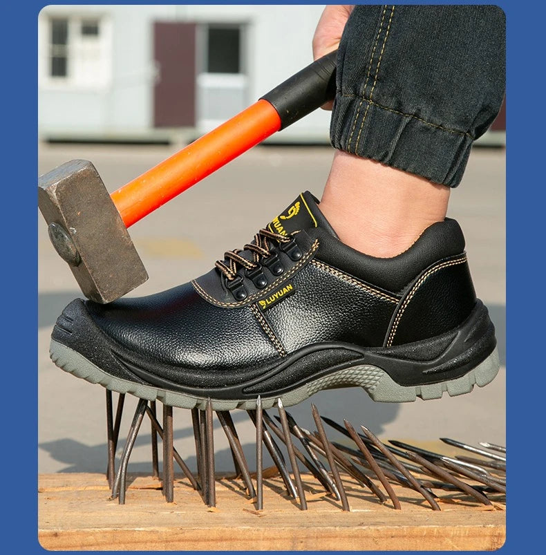 Steel Toe Shoes for Men Women Lightweight Anti-smash Steel Toe Sneakers Indestructible Work Boots Construction Safety Shoes